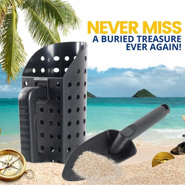 Sand Scoop Set, Sand Sifter Scoop Shovel Metal Detecting Accessories, ABS Plastic Metal Detector Scoop Trowel for Digging