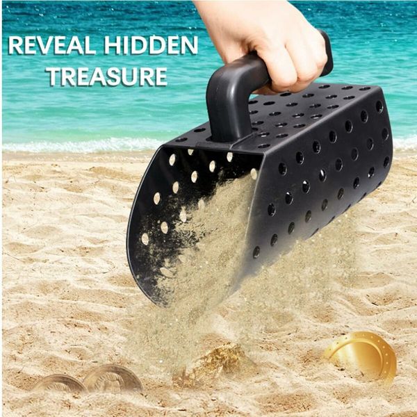 Sand Scoop Set, Sand Sifter Scoop Shovel Metal Detecting Accessories, ABS Plastic Metal Detector Scoop Trowel for Digging