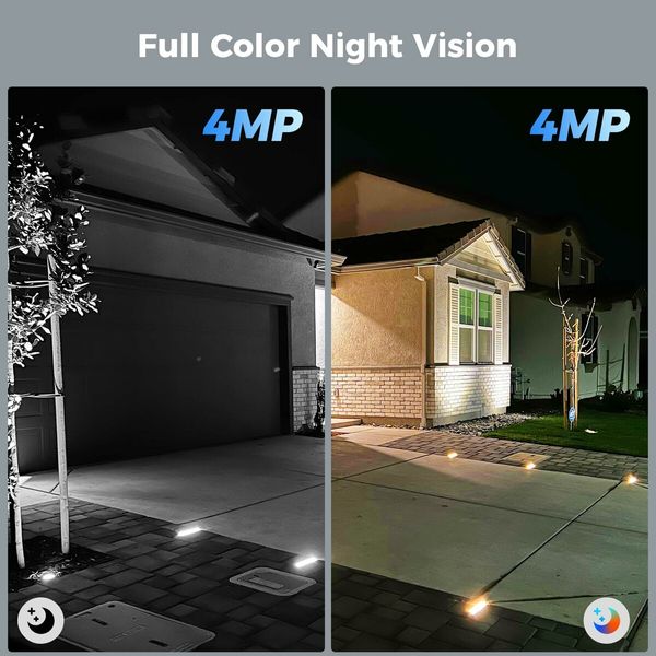 Solar Security Cameras Wireless Outdoor,Battery Powered 3K 4MP Surveillance Indoor WiFi Smart Cameras for Home Security Outside,Motion Detection, Waterproof,Color Night Vision,2 Way Audio (2Pack)