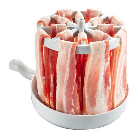 Microwave Bacon Cooker, Bacon Wizard Cooks 1LB of Bacon and Reduces Fat by 40% Crispier, Quicker Bacon Every time, Grease Catcher Makes Clean Up Simple Easily Meal Prep in Kitchen or Dorm