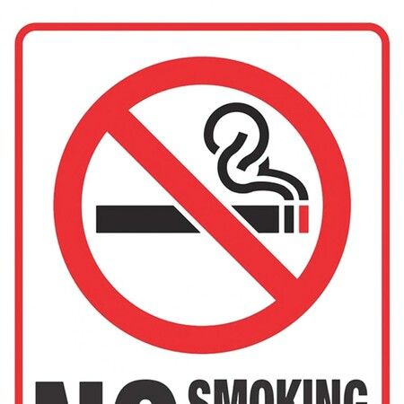 5 Pack No Smoking Vaping Sign Sticker UV Protected Indoor Outdoor Business Safety Signs