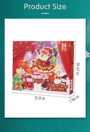 Advent Calendar 2024 for Kids 24 Days Christmas Countdown Calendar with Cute Pull-Back Cars Vehicles Holiday Gift Christmas Holiday Gnome Calendar Gift