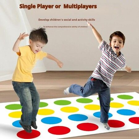 Twister Ultimate Bigger Mat Colored Spots Family Kids Party Game Single Player Multiplayers