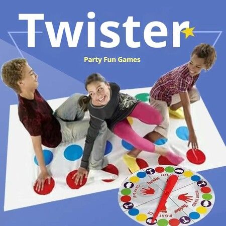 Twister Ultimate Bigger Mat Colored Spots Family Kids Party Game Single Player Multiplayers