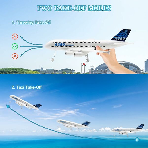 Remote Control Airplane, 2.4G 3 Channel RC Aircraft Builted in 6-Axis Gyro, Durable EPP Foam RC Plane, Easy to Fly RC Fighter for Beginner Kids