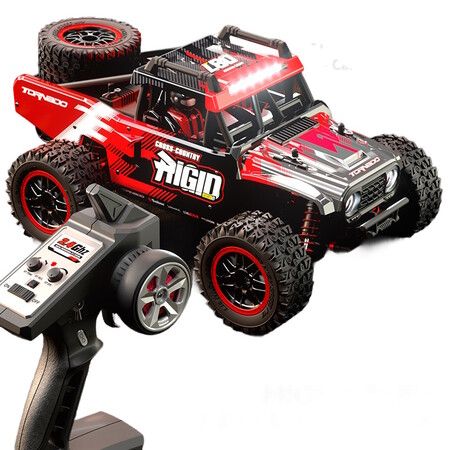 1:14 4WD RC Truck  2.4GHz  Remote Control LED HEAD LIGHTS Toy Cars Off Road Vehicle Climbing Racing OffRoad  All Terrain Monster TruckDual Batteries