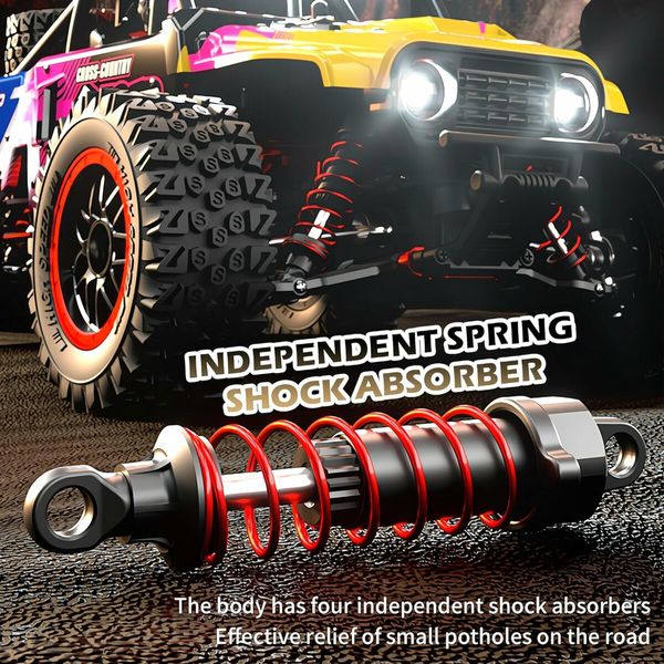 1:14 4WD RC Truck  2.4GHz  Remote Control LED HEAD LIGHTS Toy Cars Off Road Vehicle Climbing Racing OffRoad  All Terrain Monster TruckDual Batteries