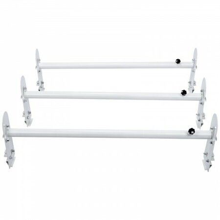 Van Roof Ladder Rack, 3 Bars Alloy Steel Roof Racks, 750 LBS Capacity Rain-Gutter Roof Rack, Adjustable Length 40.2" to 74.8", Van Ladder Rack Compatible with Chevrolet Express, GMC Savana, etc