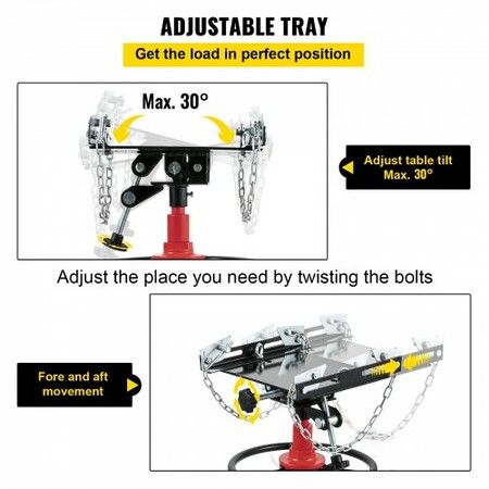 Transmission Jack 1322 lbs 2-Stage Hydraulic High Lift Vertical Telescopic