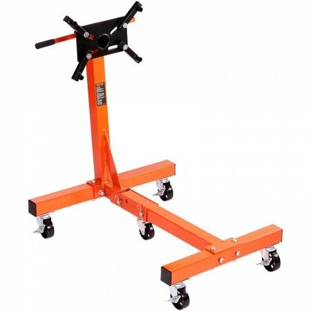 Engine Stand 1500LBS Folding Motor Hoist Dolly w/ Adjustable Mounting Head