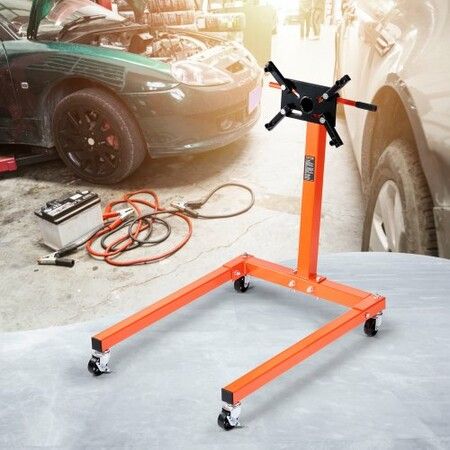 Engine Stand 1300LBS Motor Hoist Dolly 360 Degree Adjustable Mounting Head