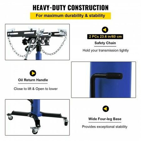 Transmission Jack 1100 lbs 2-Stage Hydraulic High Lift Vertical Telescopic