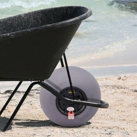 Beach Balloon Wheels, 13" Replacement Sand Tires, TPU Cart Tires for Kayak Dolly, Canoe Cart and Buggy w/Free Air Pump, 2-Pack