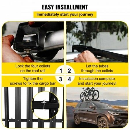 Roof Basket Universal Aluminum Roof Rack Basket 50x35.4 Inch Roof Mounted Cargo Rack for Car Top Luggage Traveling SUV Holder