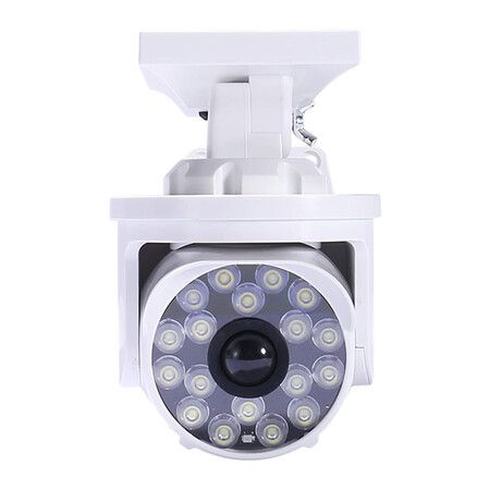 Solar Light Outdoor Dummy Security Camera CCTV Outside with Motion Detector Waterproof Wall Light Surveillance Emulated Camera for Homes