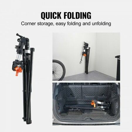 Bike Repair Stand 66LBS Adjustable Maintenance Folding Bike Rack Tool Tray