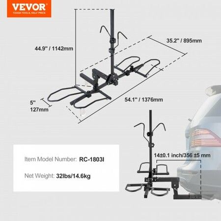 2-Bike Rack Hitch Mount 160lbs Folding Carrier Car Truck SUV 2