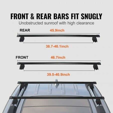 Roof Rack Crossbar for JEEP GRAND CHEROKEE 2011-2021 Aluminum with Lock