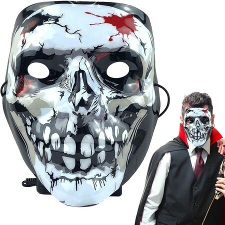 3D LED light Halloween Battery Power mask with an illuminated Skull Party Supplies