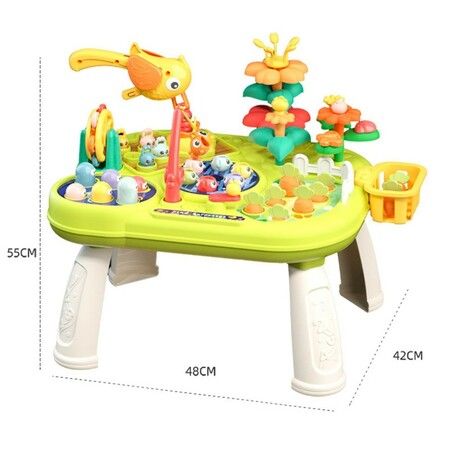 Kids Activity Center Toys Early Education Preschool Fishing Game Kids Table