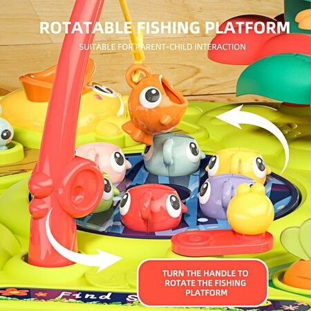 Kids Activity Center Toys Early Education Preschool Fishing Game Kids Table