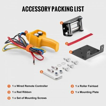 Electric Winch ATV UTV 907 kg Steel Cable IP 55 Waterproof Wired Control
