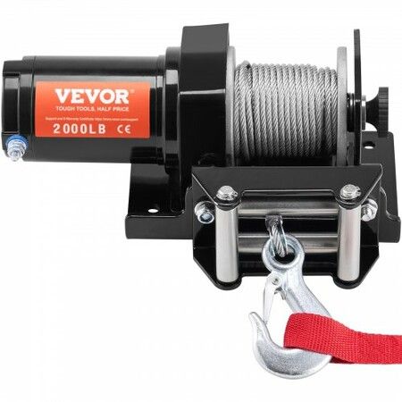 Electric Winch ATV UTV 907 kg Steel Cable IP 55 Waterproof Wired Control
