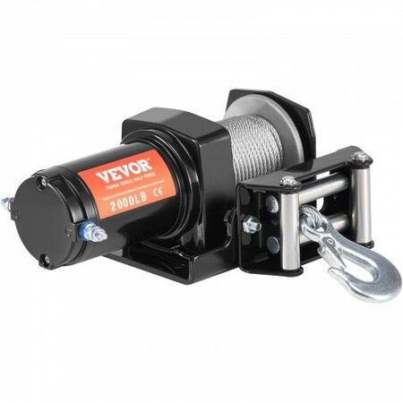 Electric Winch ATV UTV 907 kg Steel Cable IP 55 Waterproof Wired Control