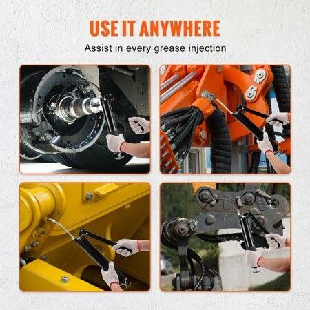 Manual Grease Gun 10000 PSI 20 oz Heavy Duty Lever Action Grease Gun