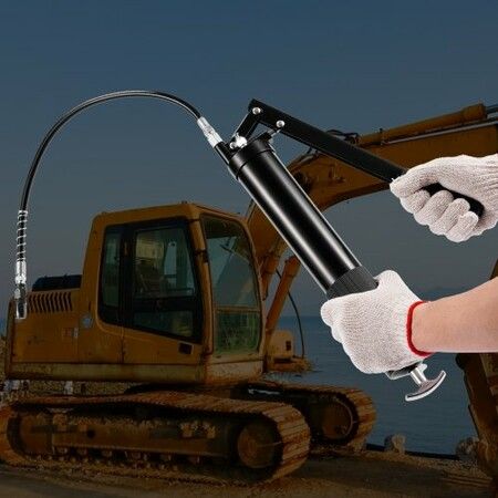 Manual Grease Gun 10000 PSI 20 oz Heavy Duty Lever Action Grease Gun
