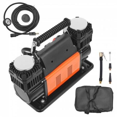 10.6CFM Portable Tire Inflator Dual-Cylinder Air Compressor 12V 150PSI