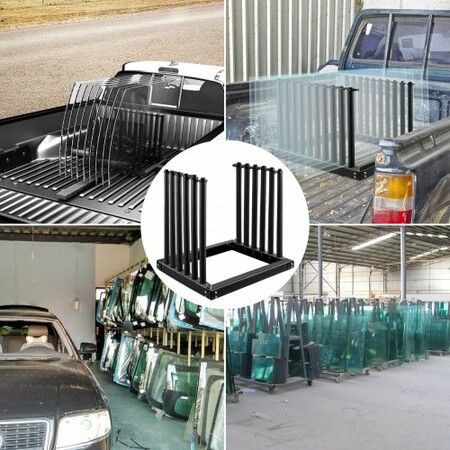 Windshield Rack 5-Lite, Windshield Truck Rack Steel, Windshield Glass Rack 24-Inch Height, Windshield Rack for Truck with PVC Pad & Foam Padding, Glass Rack for Truck, for Glass Transportation