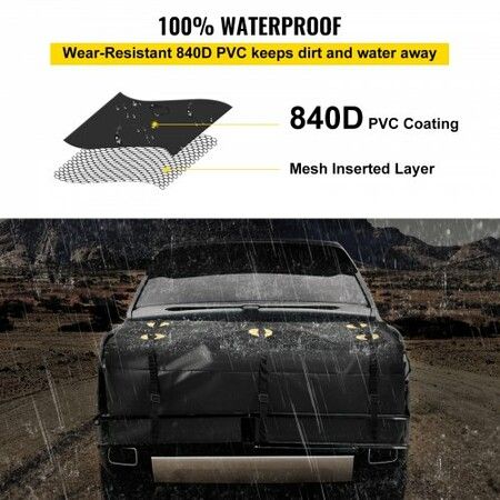 Hitch Cargo Carrier Bag, Waterproof 840D PVC, 47\"x20\"x20\" (11 Cubic Feet), Heavy Duty Cargo Bag for Hitch Carrier with Reinforced Straps, Fits Car Truck SUV Vans Hitch Basket , Black