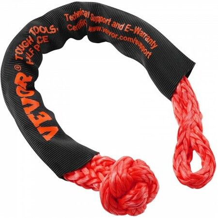 Soft Shackle Synthetic Recovery Rope 2PCS 12.7x558.8 mm 20T Break Strength