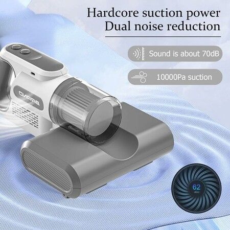 Bed Vacuum Cleaner, Handheld UV Deep Mattress Vacuum Cleaner with HEPA Filter, Effectively Clean Up for Pillows, Sheets, Mattresses, Sofas