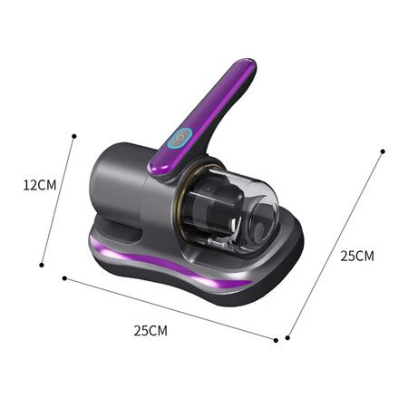 Handheld Bed Vacuum Cleaner with UV Light, Ultrasonic & Heating Tech, Cordless Vacuum for Mattress, Sofa, Pet Hair, Carpets