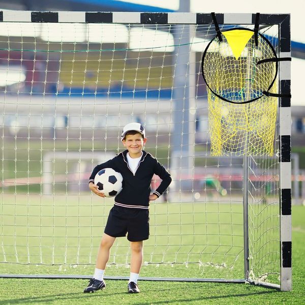 2 Pcs Soccer Top Bins Soccer Target Goal Soccer Ball Target with Highlighted Scoring Zones Corner Shooting Soccer Goal Target Nets