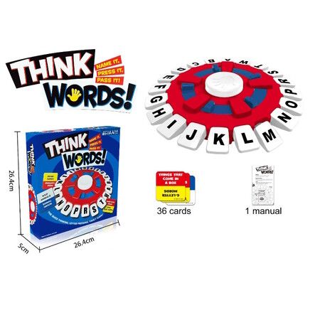 Think Words Game Letter Match Game Board Game Family  Party Desktop Brain Toy