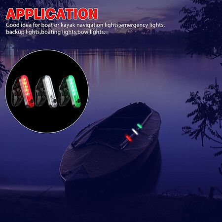 6 Pcs Kayak Navigation Lights Battery Boat Stern Lights Waterproof LED Navigation Lights for Night Boats Marine