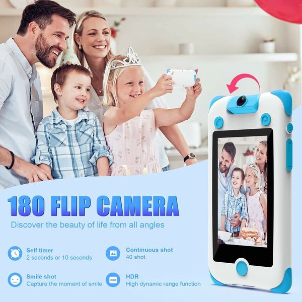 Kids Smart Phone with Flip Camera Christmas Birthday Gifts for Girls Boys Ages 3-12,Learning Toy,Puzzle Game