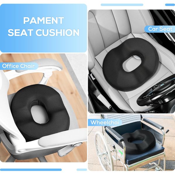 Donut Pillow Seat Cushion,Donut Chair Cushions,Desk Chair Cushion for Long Sitting Office Workers,Car Drivers