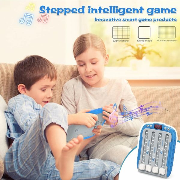 Rhythm Game Machine, Quick Push Pop Game Pop it Game Handheld Puzzle Game Machine, Blue