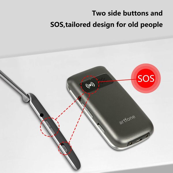 4G Volte Flip Mobile Phones Unlocked for Seniors,Big Buttons Cell Phone for Elderly Kids,Clear Sound,SOS Button,USBC Powered,Talking Numbers G3 Grey