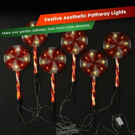 Stockholm Christmas Lights LOLLIPOP Path Lights 72 LEDs/Set Warm White LEDs