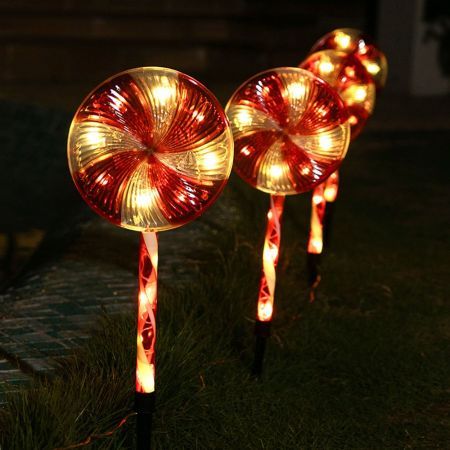 Stockholm Christmas Lights LOLLIPOP Path Lights 72 LEDs/Set Warm White LEDs