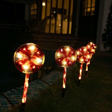 Stockholm Christmas Lights LOLLIPOP Path Lights 72 LEDs/Set Warm White LEDs