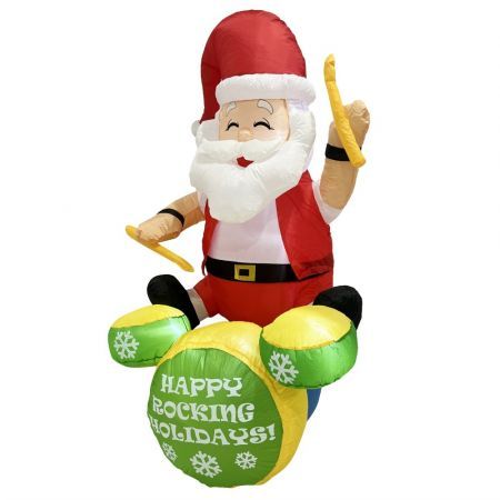 Stockholm Christmas Lights Santa Rocker Inflatable Lights Cool White LEDs