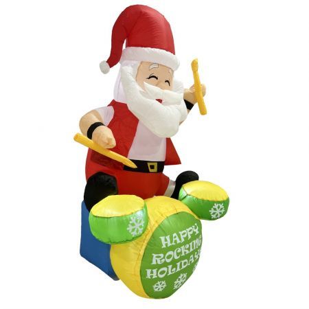 Stockholm Christmas Lights Santa Rocker Inflatable Lights Cool White LEDs