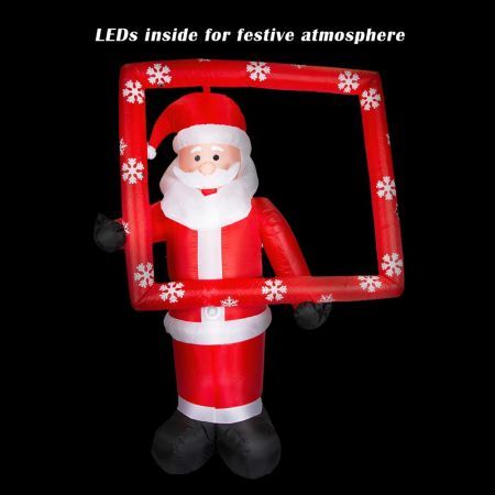 Stockholm Christmas Lights PHOTO OPP SANTA Inflatable Lights Cool White LEDs