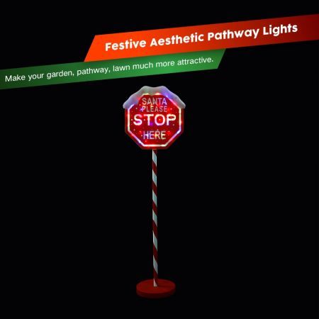 Stockholm Christmas Lights STOP SIGN Path Lights Multi Colour LED Indoor Outdoor